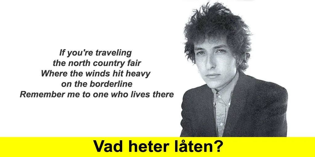 Känner du igen textraden av Bob Dylan?
