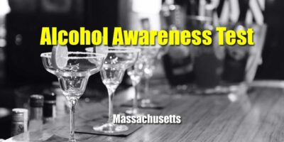 Alcohol awareness test for Massachusetts driver's license