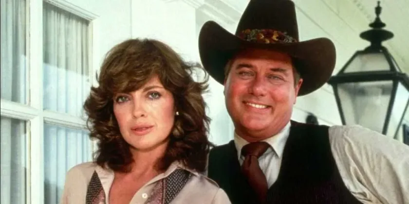 J.R. Ewing character and his wife in Dallas