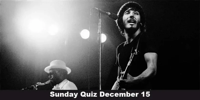 Sunday Quiz December 15