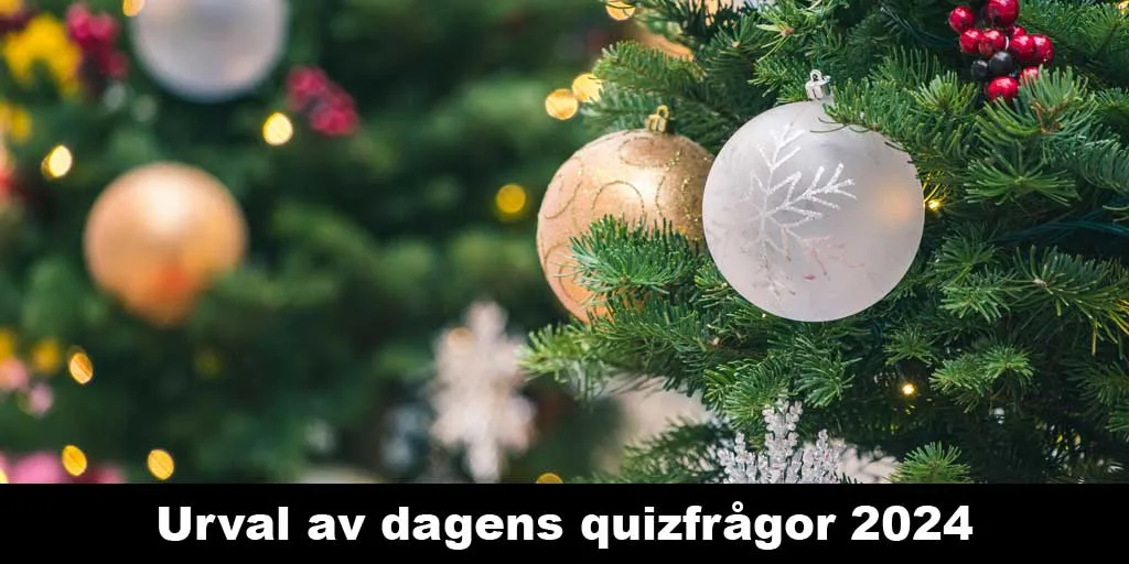 Urval av dagens quizfrågor 2024