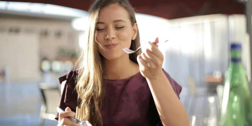 Woman eating