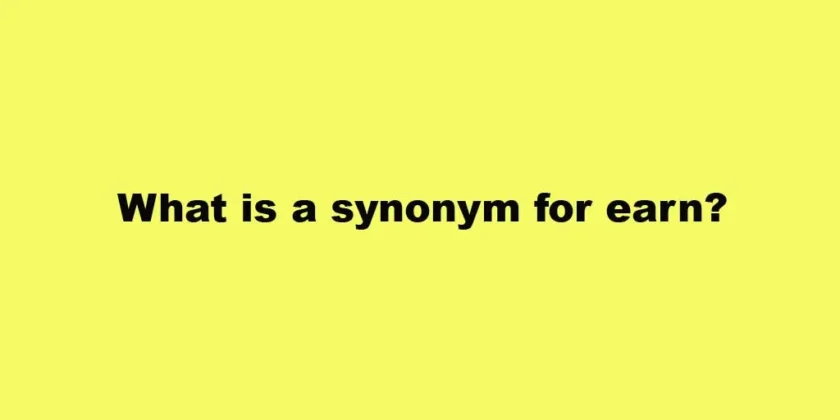 synonym earn