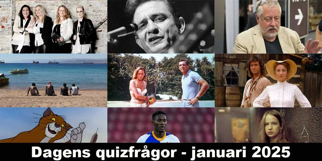 Dagens quizfrågor - Januari 2025